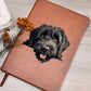 Black Russian Terrier Peeking - Vegan Leather Journal