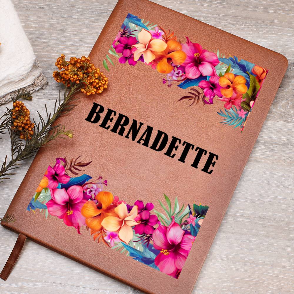 Bernadette (Tropical Flowers) - Vegan Leather Journal
