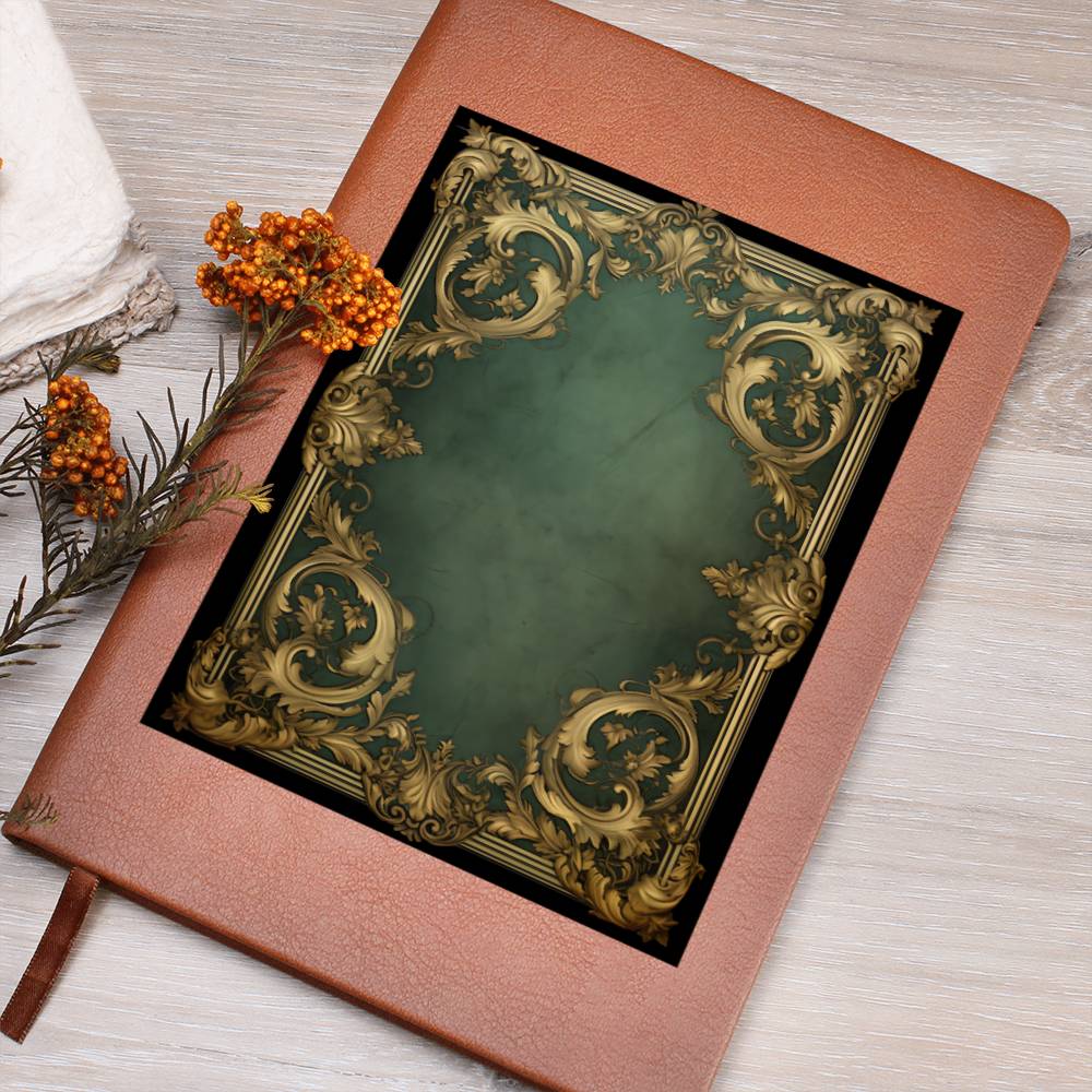 Ornate Gold Cover 033 - Vegan Leather Journal