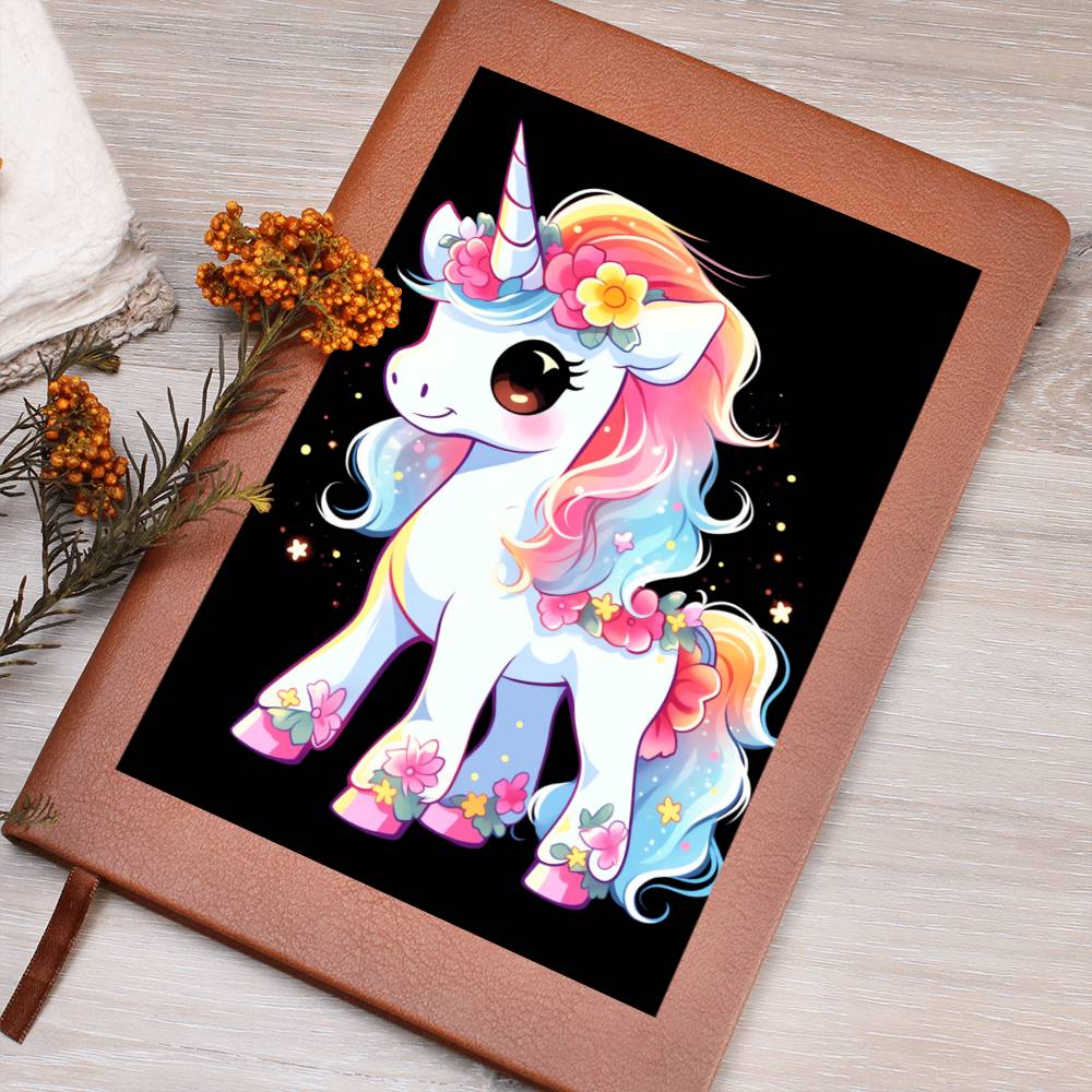 Cute Unicorn 014 - Vegan Leather Journal