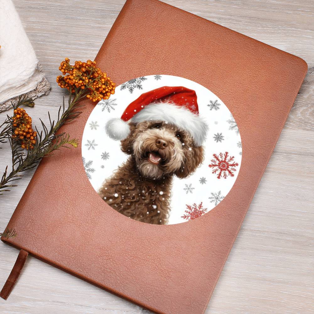 Christmas Dog - Lagotto Romagnolo - Vegan Leather Journal