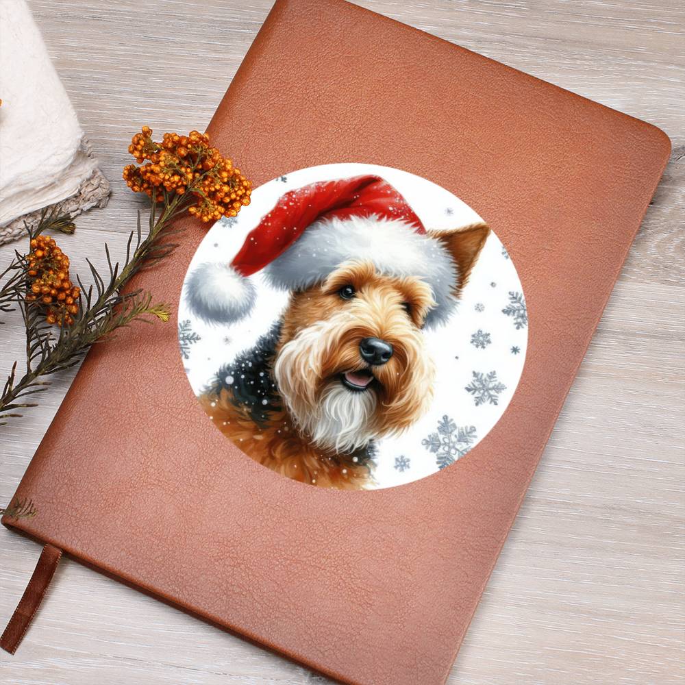 Christmas Dog - Welsh Terrier - Vegan Leather Journal