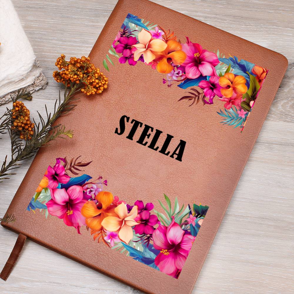Stella (Tropical Flowers) - Vegan Leather Journal