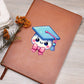 Cute Back to School Sticker 080 - Vegan Leather Journal