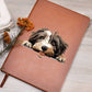 Tibetan Terrier Peeking - Vegan Leather Journal