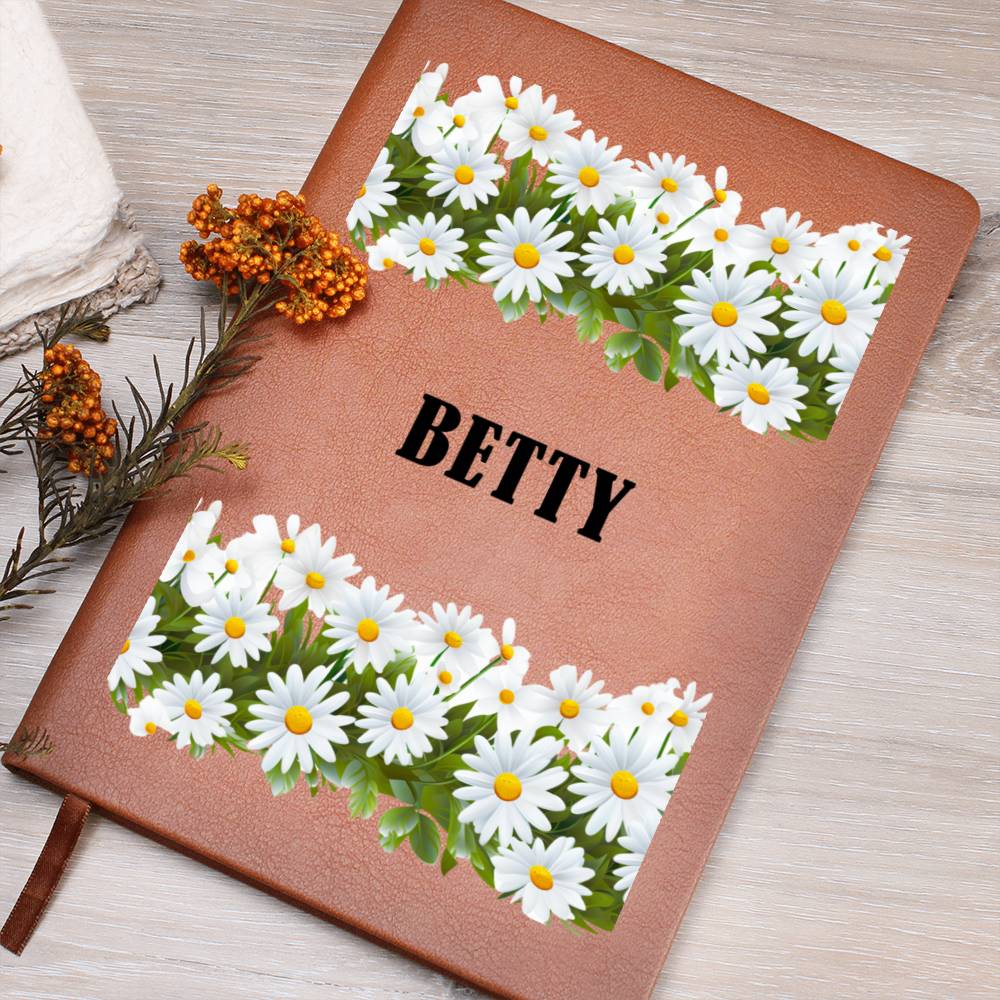 Betty (Playful Daisies) - Vegan Leather Journal