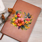 Floral Flower Wreath 060 - Vegan Leather Journal