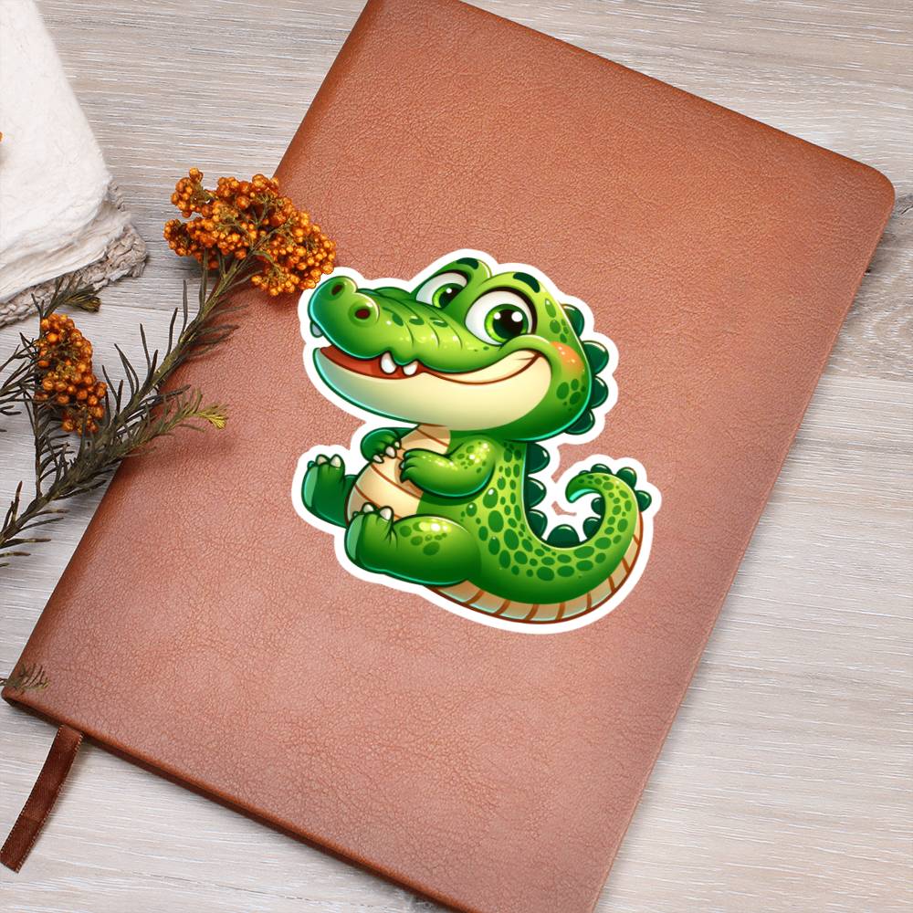 Cute Alligator sticker 04 - Vegan Leather Journal