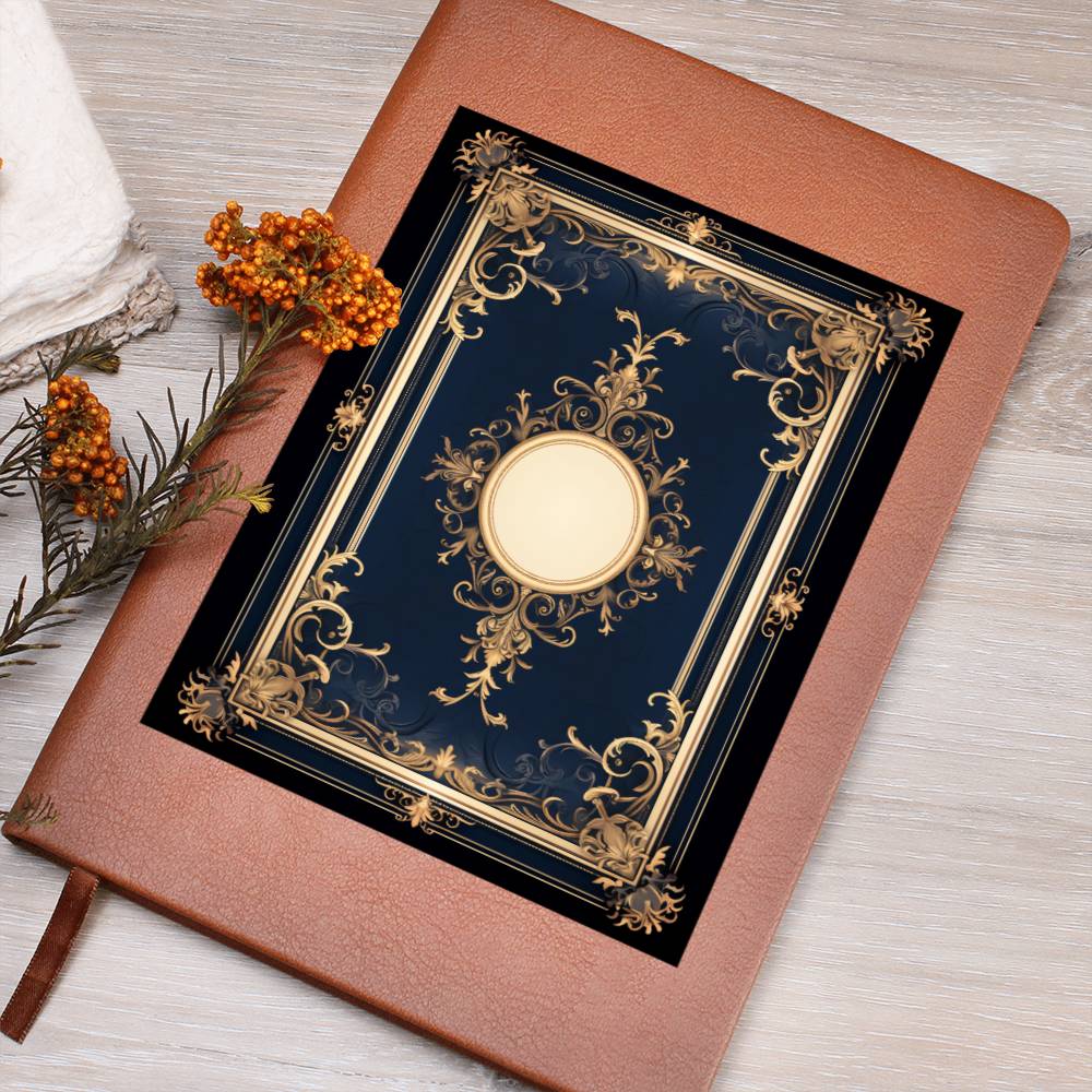Ornate Gold Cover 101 - Vegan Leather Journal