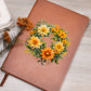 Floral Flower Wreath 144 - Vegan Leather Journal