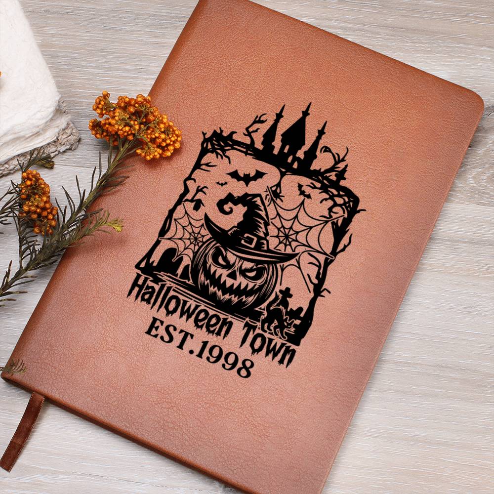 Vintage Halloween Signs 22 - Vegan Leather Journal