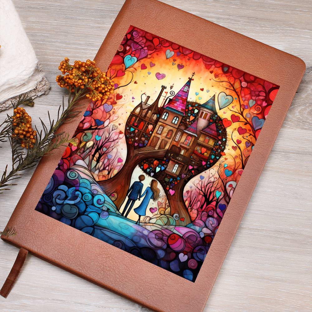 Valentine's Day Art 435 - Vegan Leather Journal