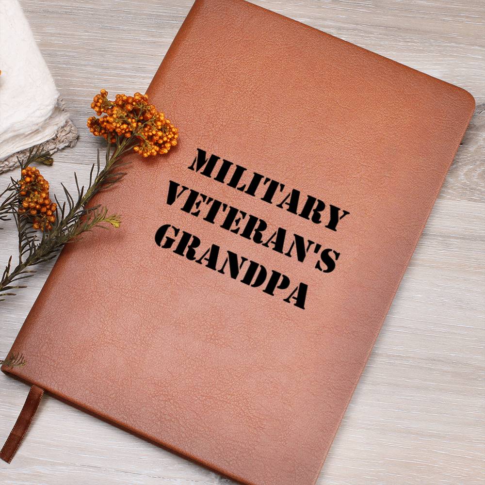 Military Veteran's Grandpa - Vegan Leather Journal