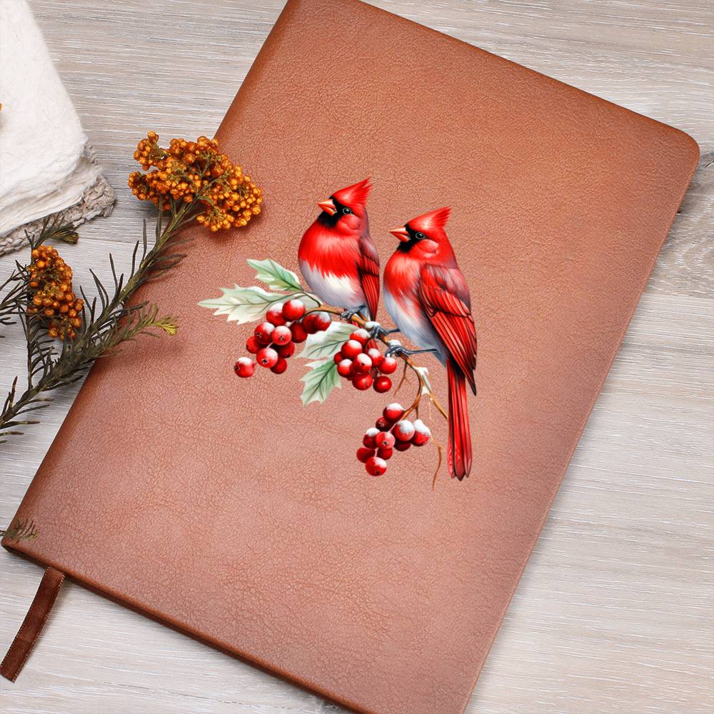 Christmas Cardinal 012 - Vegan Leather Journal