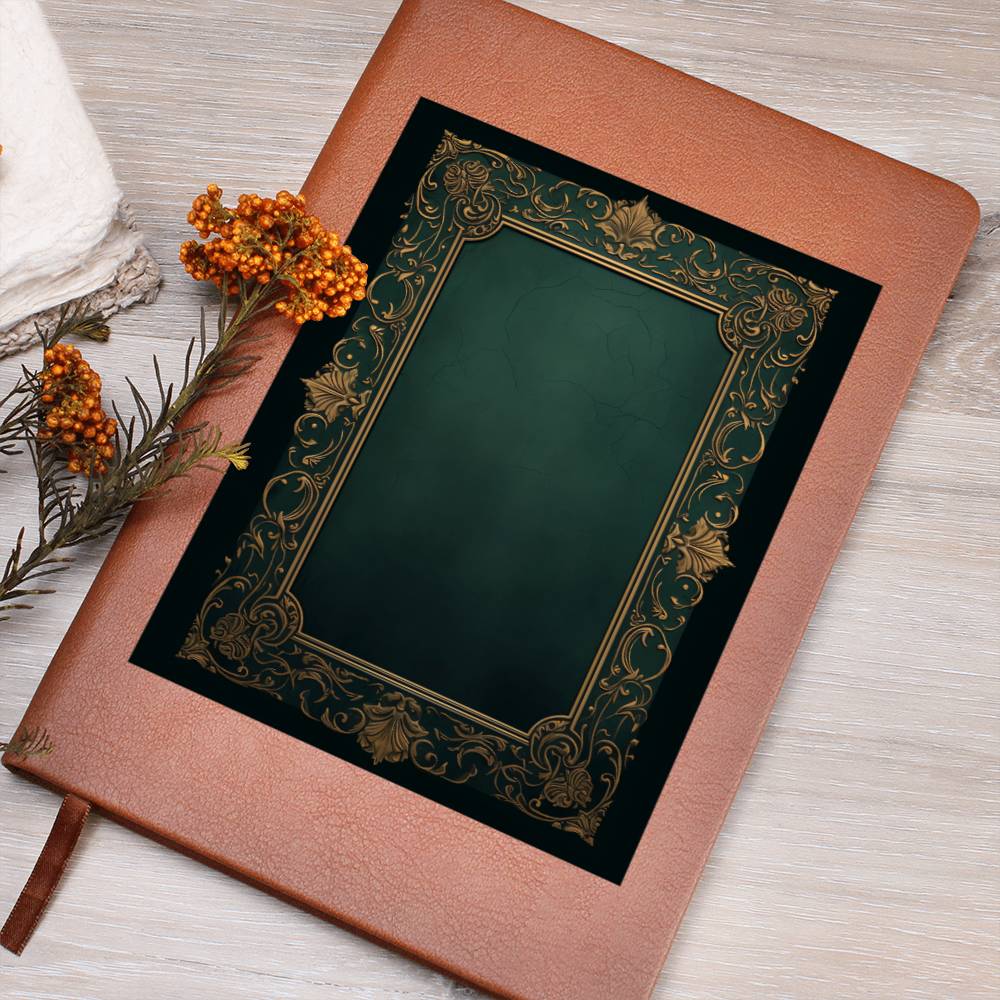 Ornate Gold Cover 048 - Vegan Leather Journal