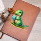 Colorful Baby Dinosaur 025 - Vegan Leather Journal