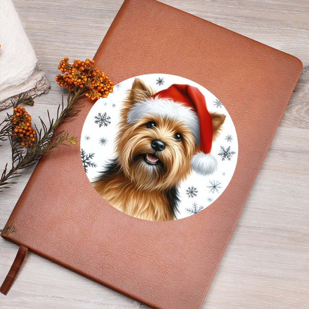 Christmas Dog - Norfolk Terrier - Vegan Leather Journal