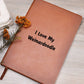 Love My Weimardoodle v4 - Vegan Leather Journal