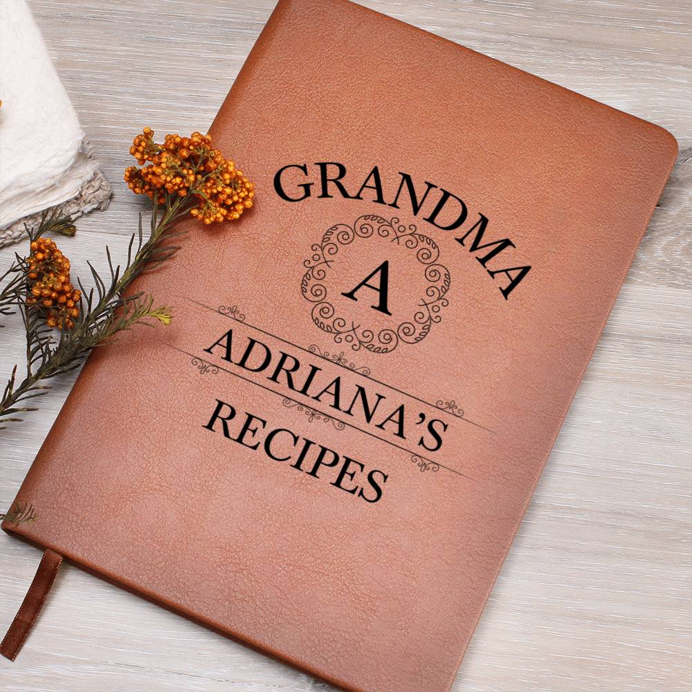 Grandma Adriana's Recipes - Vegan Leather Journal