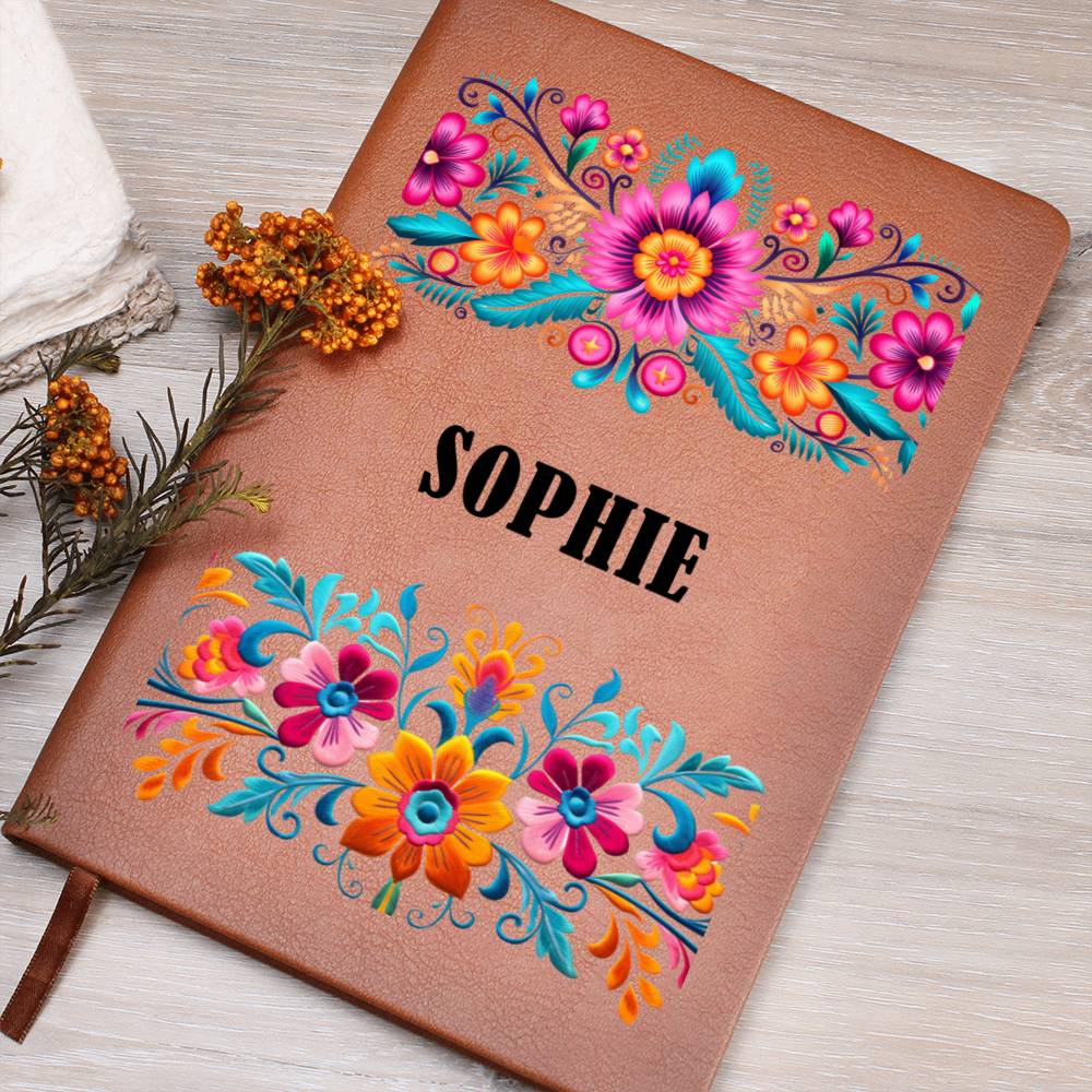 Sophie (Mexican Flowers 1) - Vegan Leather Journal