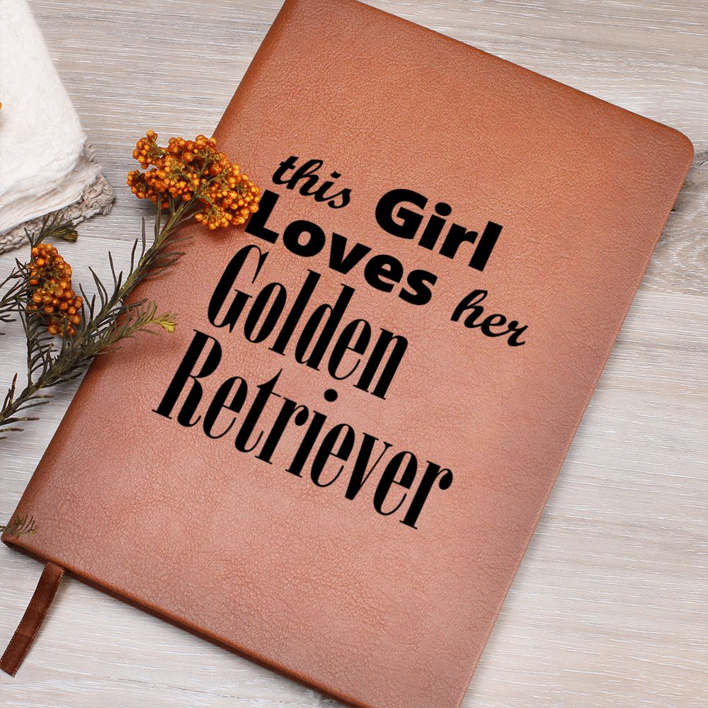 Golden Retriever - Vegan Leather Journal