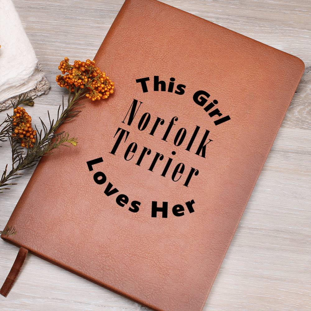 Norfolk Terrier v2 - Vegan Leather Journal