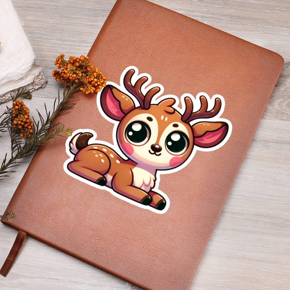 Cute Deer sticker 35 - Vegan Leather Journal