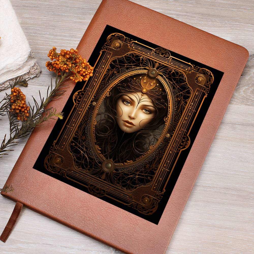 Ornate Gold Cover 113 - Vegan Leather Journal