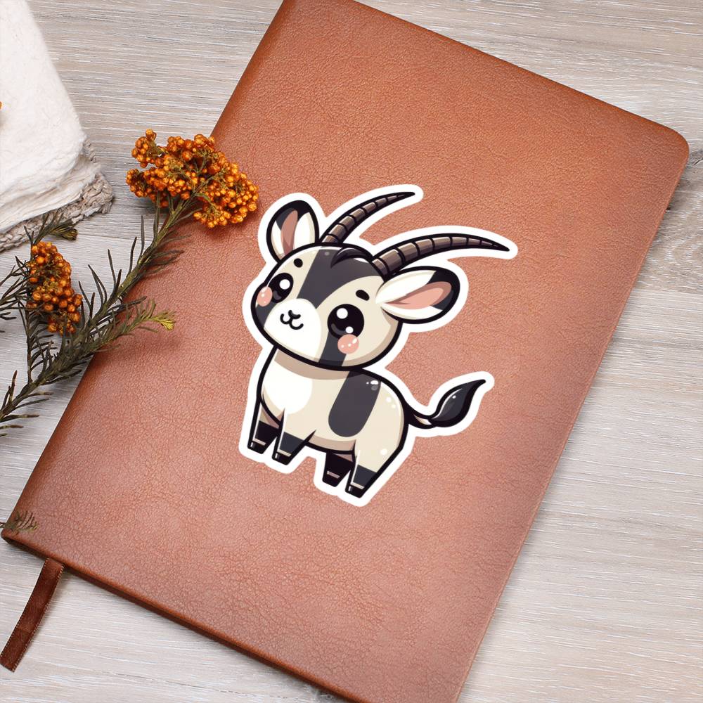 Cute Oryx sticker 110 - Vegan Leather Journal