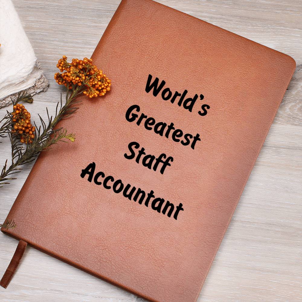 World's Greatest Staff Accountant v1 - Vegan Leather Journal