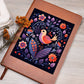 Birds And Floral Design 114 - Vegan Leather Journal