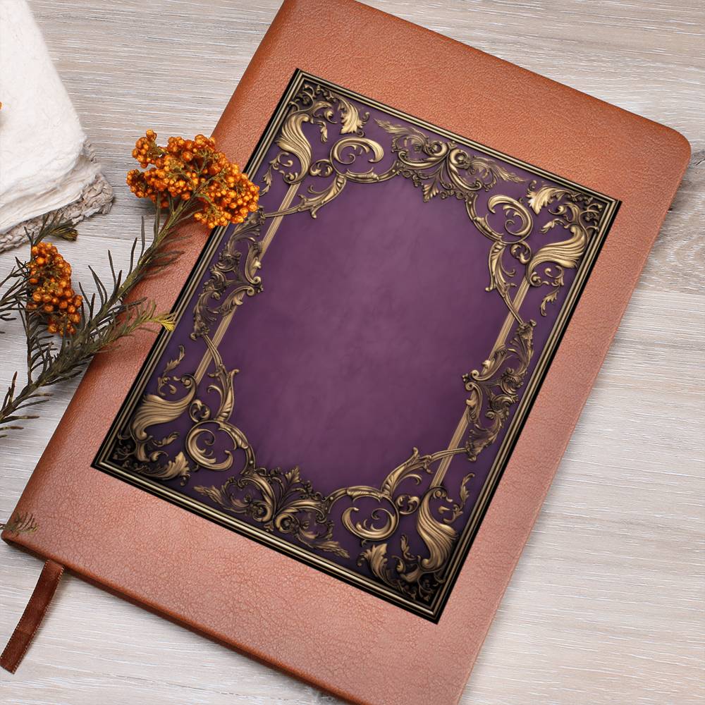 Ornate Gold Cover 067 - Vegan Leather Journal