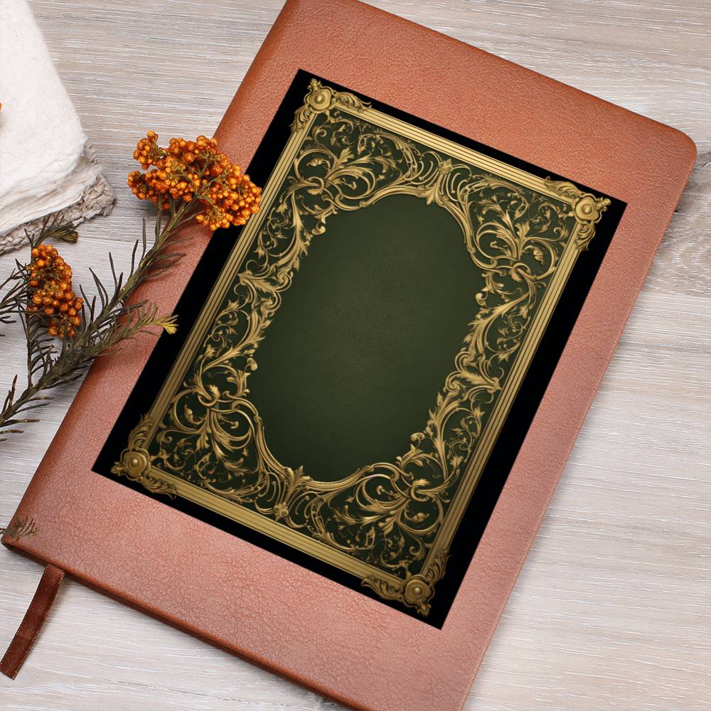 Ornate Gold Cover 070 - Vegan Leather Journal