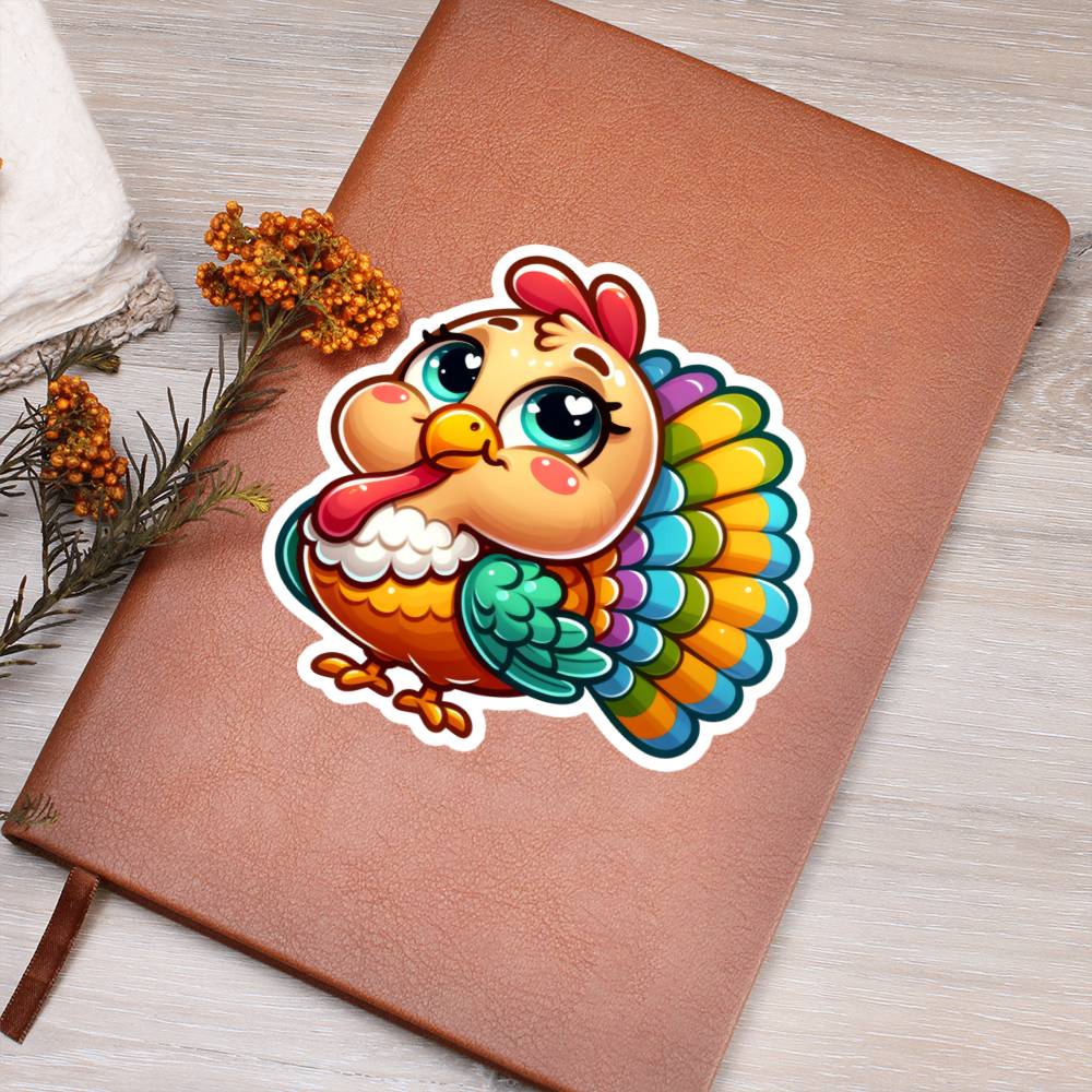 Cute Turkey sticker 200 - Vegan Leather Journal