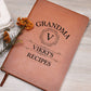 Grandma Vikki's Recipes - Vegan Leather Journal