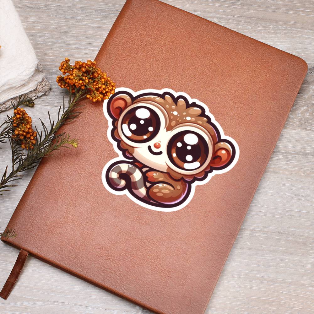 Cute Tarsier sticker 189 - Vegan Leather Journal