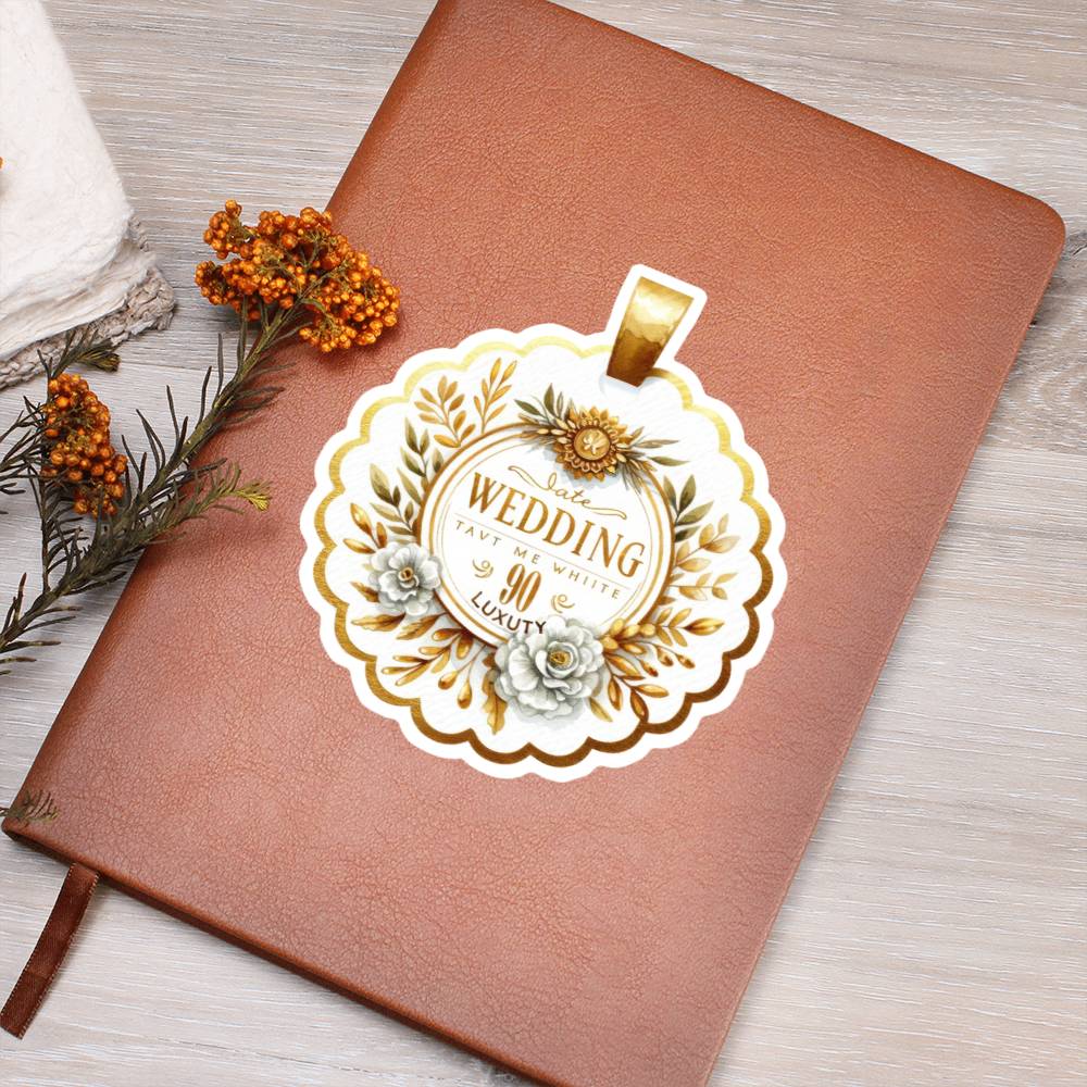 Luxury Wedding Decor Sticker 047 - Vegan Leather Journal
