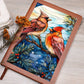 Christmas Stained Glass Design 018 - Vegan Leather Journal