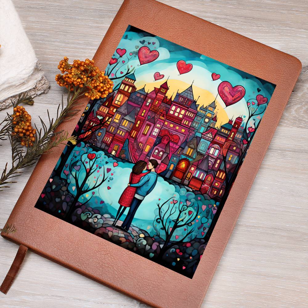 Valentine's Day Art 437 - Vegan Leather Journal