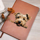 Glen of Imaal Terrier Peeking - Vegan Leather Journal