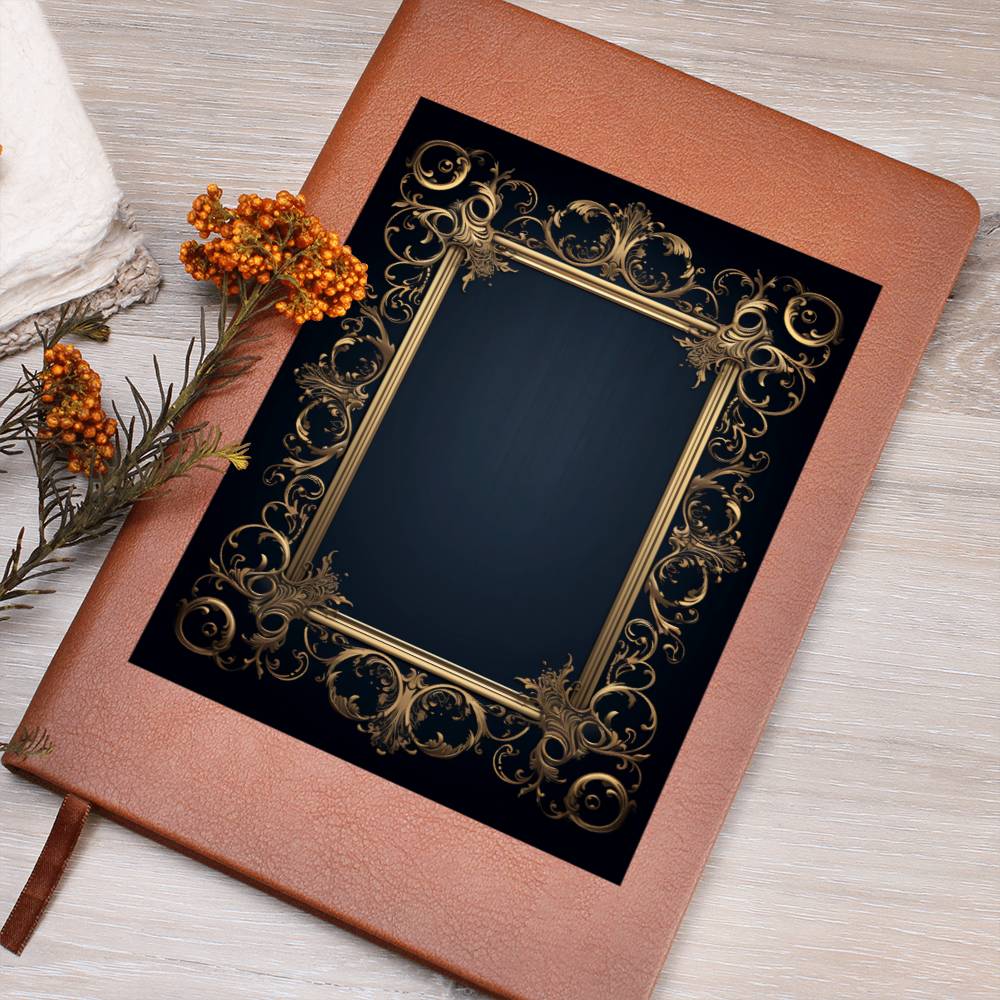 Ornate Gold Cover 011 - Vegan Leather Journal