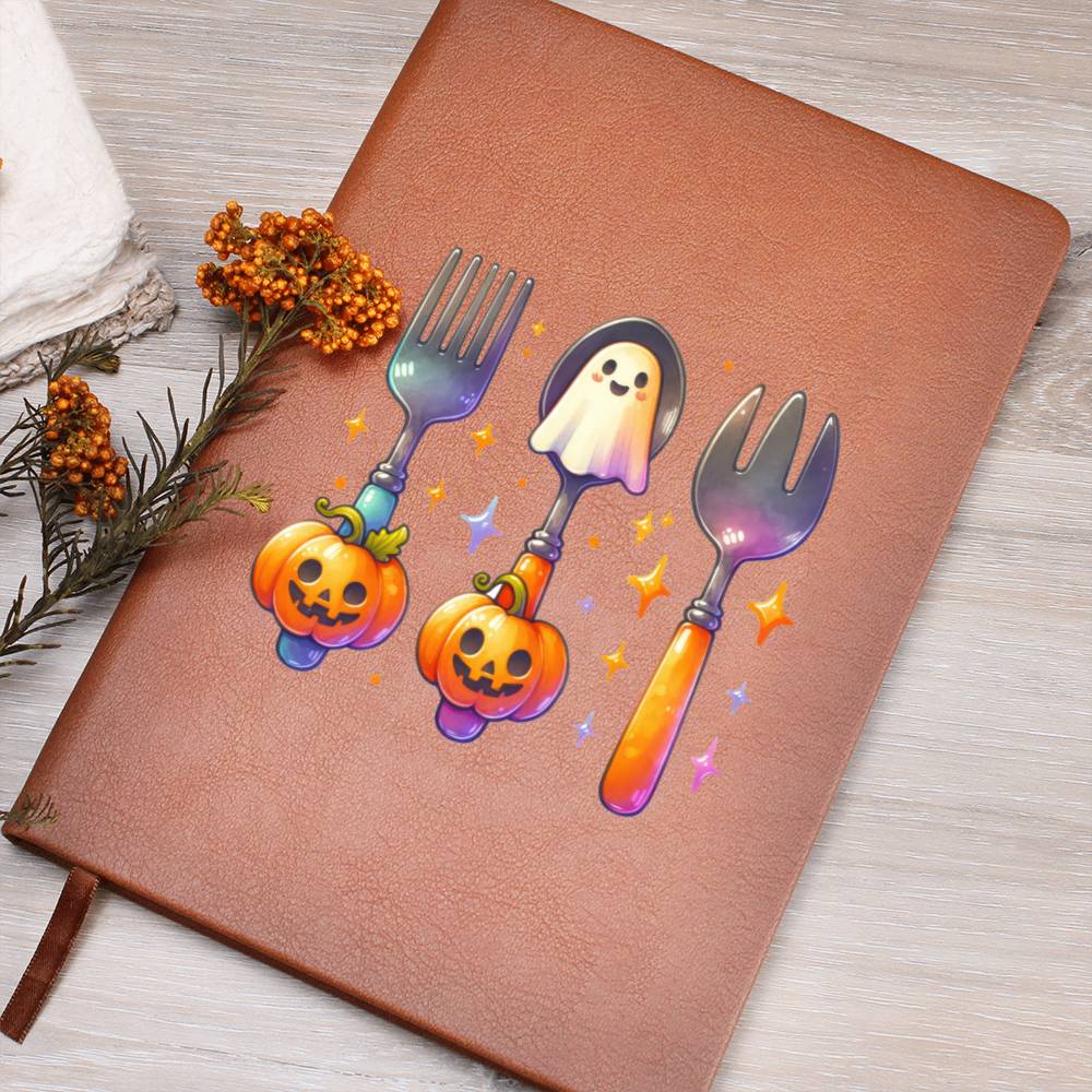 Cute Halloween Sticker 104 - Vegan Leather Journal