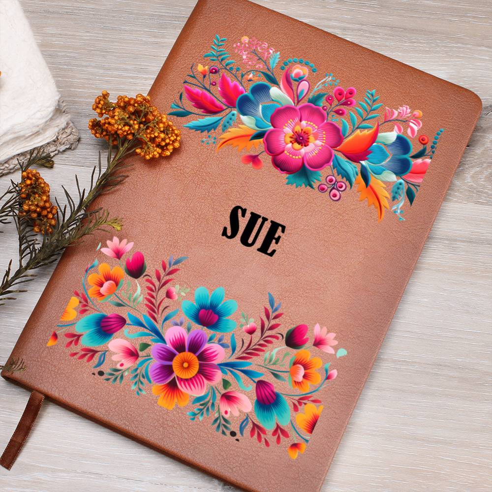 Sue (Mexican Flowers 2) - Vegan Leather Journal