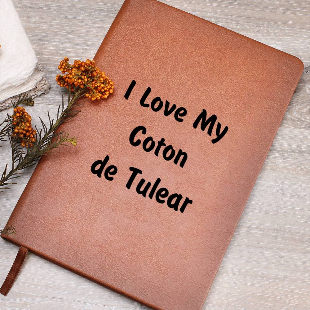 Love My Coton de Tulear v4 - Vegan Leather Journal