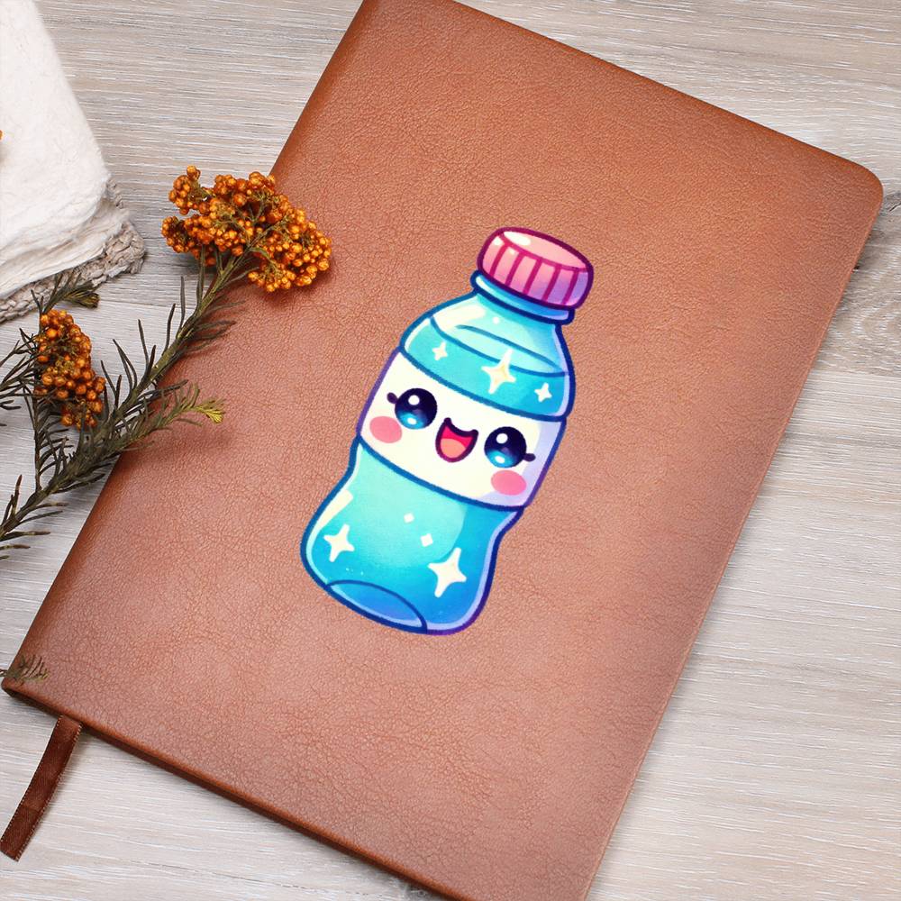 Cute Back to School Sticker 096 - Vegan Leather Journal