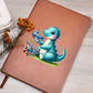 Colorful Baby Dinosaur 070 - Vegan Leather Journal