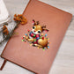 Cute Christmas Reindeer 024 - Vegan Leather Journal