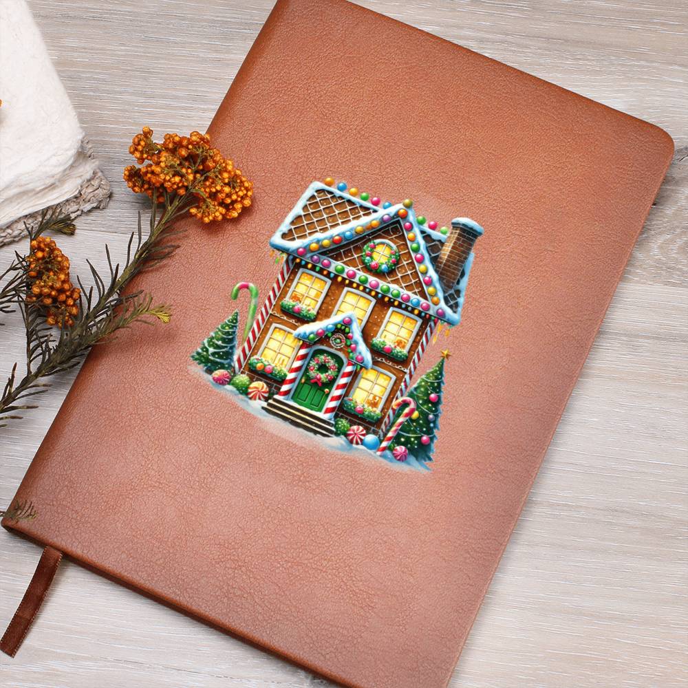 Christmas Gingerbread House 020 - Vegan Leather Journal