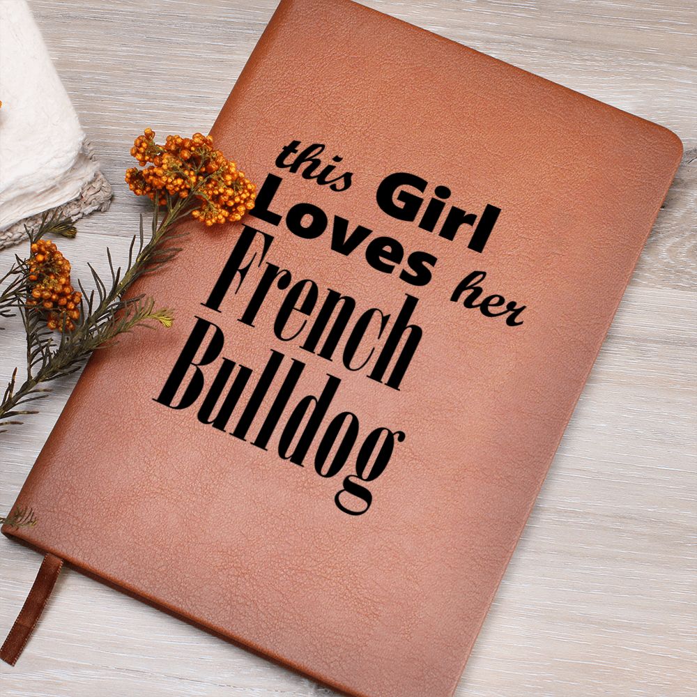 French Bulldog - Vegan Leather Journal