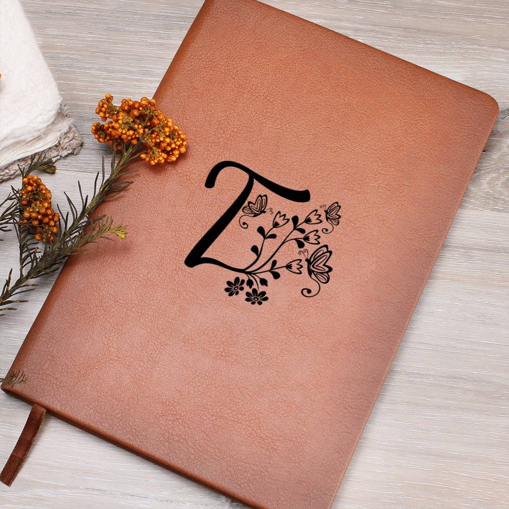 Botanical Monogram T - Vegan Leather Journal